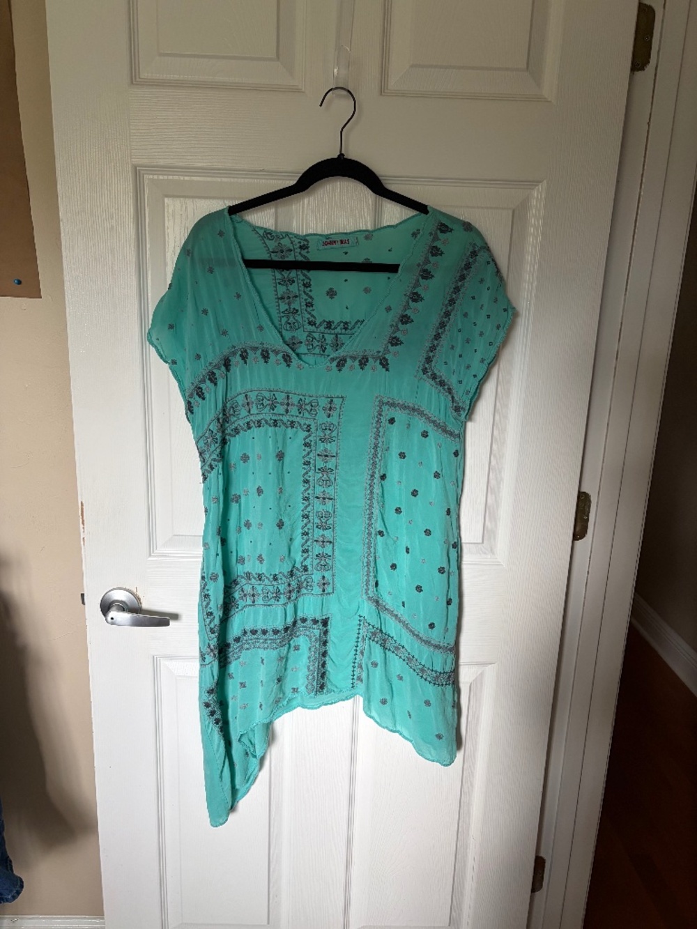 Johnny Was Teal Embroidered Tunic - M